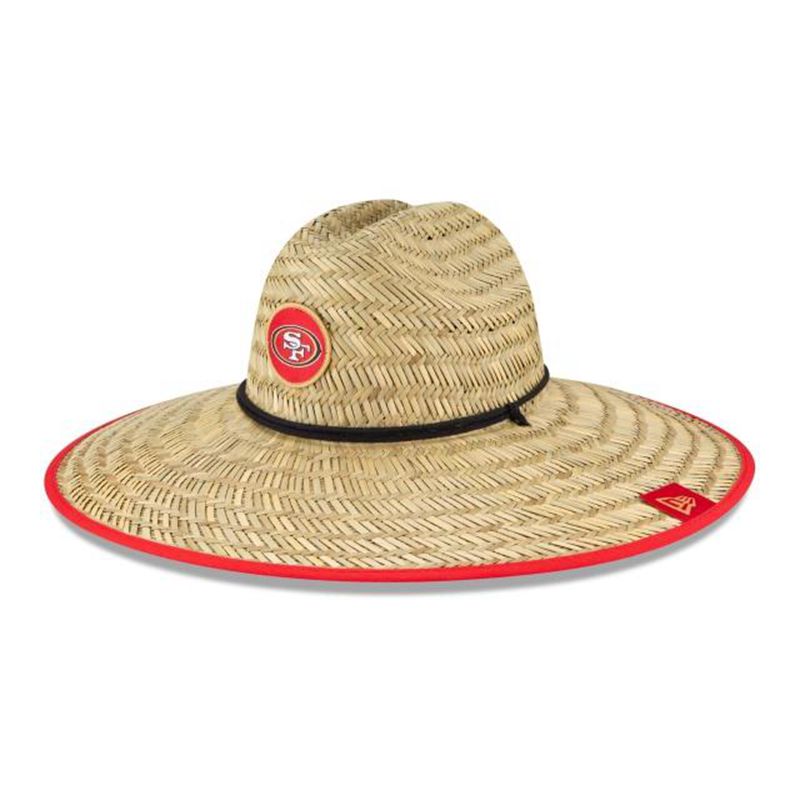 NFL San Francisco 49ers Official Training (VQM4501) - Red New Era Straw Hats